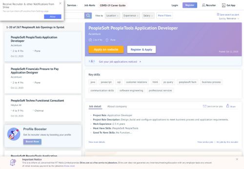 
                            8. Peoplesoft Jobs in Syntel (Feb 2019) - 119 Peoplesoft Openings ...