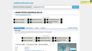 
                            7. peopleworks.ind.in at WI. PW | Login - Website Informer