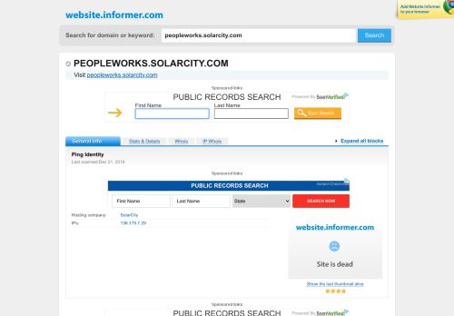 
                            3. peopleworks.solarcity.com at WI. Ping Identity - Website Informer