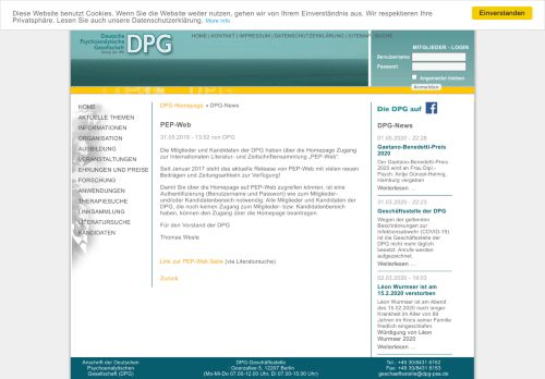 
                            7. PEP-Web - Deutsche Psychoanalytische Gesellschaft