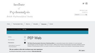 
                            6. PEP Web | Institute of Psychoanalysis