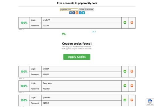 
                            3. peperonity.com - free accounts, logins and passwords