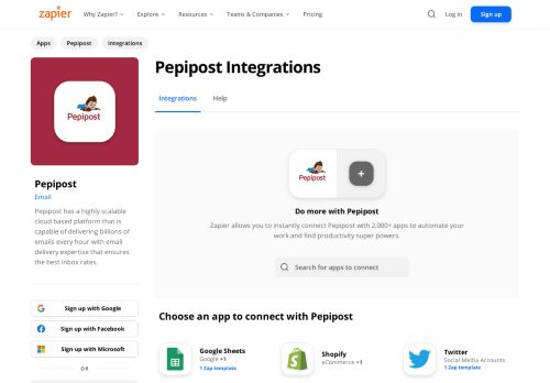 
                            8. Pepipost Integrations | Zapier