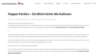 
                            7. Pepper Parties – Ein Blick hinter die Kulissen – MTP e.V. – Magazin