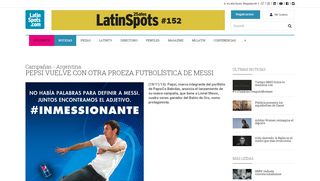 
                            9. Pepsi vuelve con otra proeza futbolística de Messi - LatinSpots