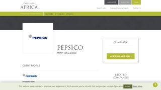 
                            8. Pepsico - Careers in Africa