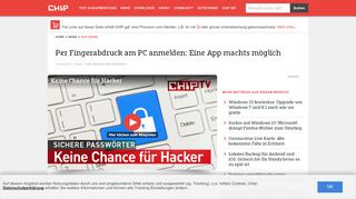 
                            7. Per Fingerabdruck am PC anmelden: Eine App machts möglich - CHIP