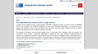 
                            8. Per i dipendenti Ausl Toscana centro - Legge 104/92
