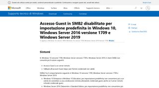 
                            4. Per impostazione predefinita, l'accesso guest in SMB2 è disabilitato in ...