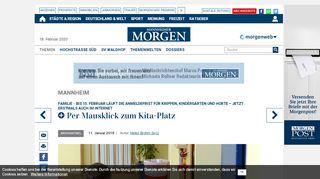 
                            9. Per Mausklick zum Kita-Platz - Mannheimer Morgen - Mannheimer ...