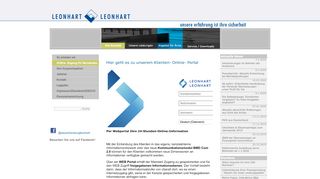 
                            5. Per Webportal Ihre 24-Stunden-Online-Information - Leonhart und ...