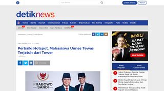 
                            10. Perbaiki Hotspot, Mahasiswa Unnes Tewas Terjatuh dari Tower