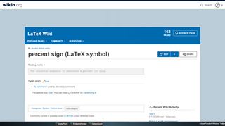 
                            9. percent sign (LaTeX symbol) | LaTeX Wiki ... - LaTeX on Wikia