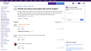 
                            7. Perché non riesco ad accedere alla mail di virgilio? | Yahoo Answers