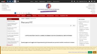 
                            5. Percorsi FIT - Università degli Studi di Perugia