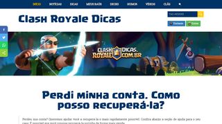 
                            1. Perdi minha conta. Como posso recuperá-la? - Clash Royale Dicas