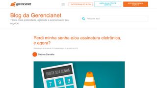 
                            6. Perdi minha senha e/ou assinatura eletrônica, e agora? | Gerencianet