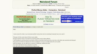 
                            12. Perfect Money Adder - Computers - Nigeria - Nairaland ...