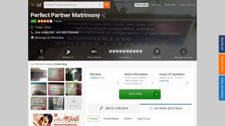 
                            3. Perfect Partner Matrimony, T Nagar - Matrimonial Bureaus in Chennai ...