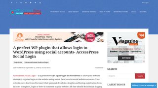 
                            7. Perfect WP plugin for social media login - AccessPress Themes