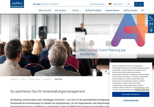 
                            12. Perfekte Kooperation: MICE Portal and AirPlus | AirPlus