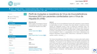 
                            13. Perfil de mutações e resistência do Vírus da Imunodeficiência ...