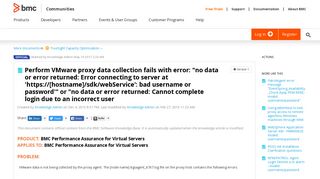 
                            9. Perform VMware proxy data collection fails with... | BMC Communities