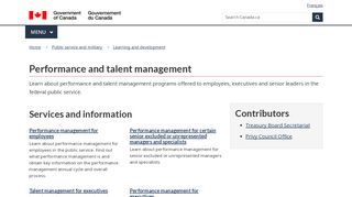 
                            2. Performance and talent management - Canada.ca