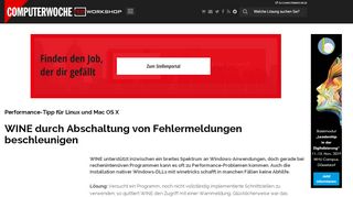 
                            5. Performance-Tipp für Linux und Mac OS X: WINE durch Abschaltung ...