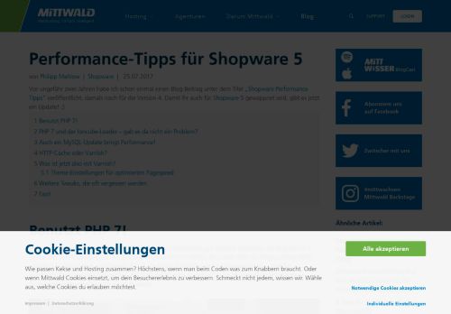 
                            6. Performance-Tipps für Shopware 5 - Mittwald