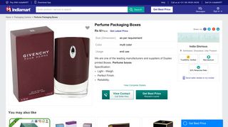 
                            7. Perfume Packaging Boxes, Perfume Packing Boxes, परफ्यूम ...