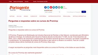 
                            6. Perguntas e respostas sobre os cursos do Prominp - Portogente