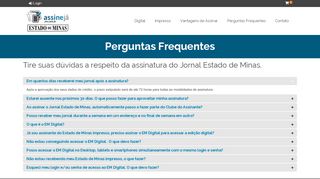 
                            10. Perguntas Frequentes - Assine Já - Estado de Minas