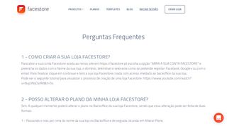 
                            6. Perguntas Frequentes da Facestore