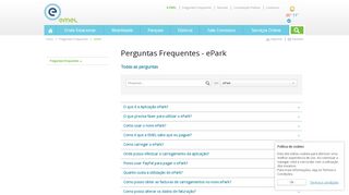 
                            3. Perguntas Frequentes - ePark - EMEL