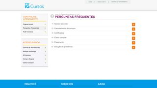 
                            13. Perguntas Frequentes - IG Cursos