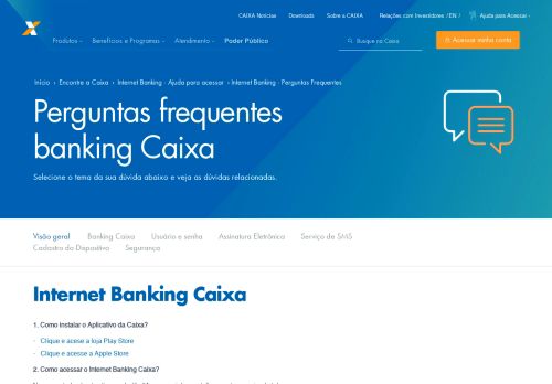 
                            5. Perguntas Frequentes - Internet Banking | Caixa