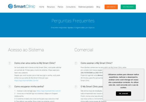 
                            13. Perguntas Frequentes - My Smart Clinic