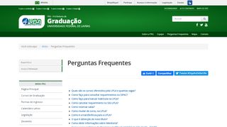 
                            7. Perguntas Frequentes - Pró-Reitoria de Graduação - PRG - UFLA