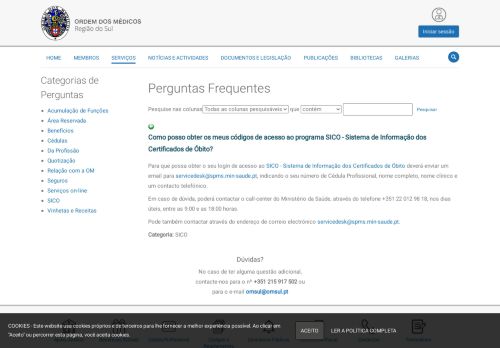 
                            4. Perguntas Frequentes - Região do Sul da Ordem dos Médicos