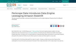 
                            7. Periscope Data Introduces Data Engine Leveraging Amazon Redshift