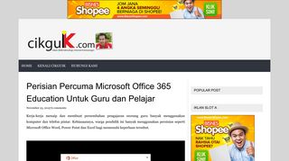 
                            10. Perisian Percuma Microsoft Office 365 Education Untuk ...