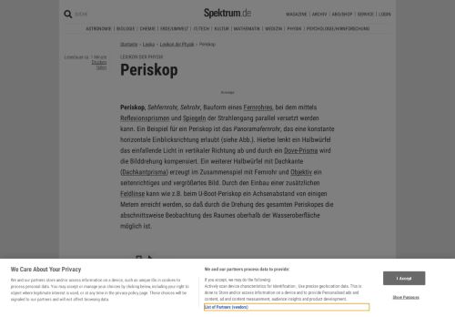 
                            6. Periskop - Lexikon der Physik - Spektrum der Wissenschaft