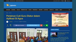 
                            5. Perizinan Cuti Guru Diatur dalam Aplikasi Si Agus – HalloIndonesia.net