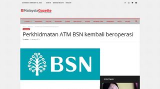
                            8. Perkhidmatan ATM BSN kembali beroperasi - ...