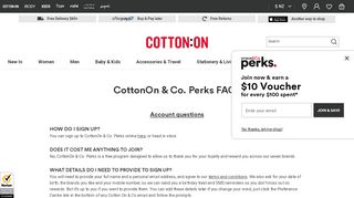 
                            7. Perks FAQ - Cotton On