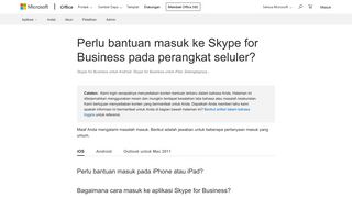 
                            5. Perlu bantuan masuk ke Skype for Business pada perangkat seluler ...