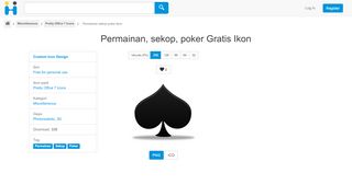 
                            10. Permainan, sekop, poker Ikon Gratis dari Pretty Office 7 Icons