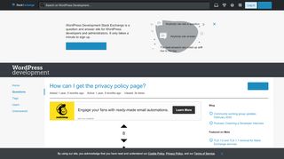 
                            11. permalinks - How can I get the privacy policy page? - WordPress ...