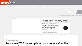 
                            6. Permanent TSB issues update to customers after their online banking ...